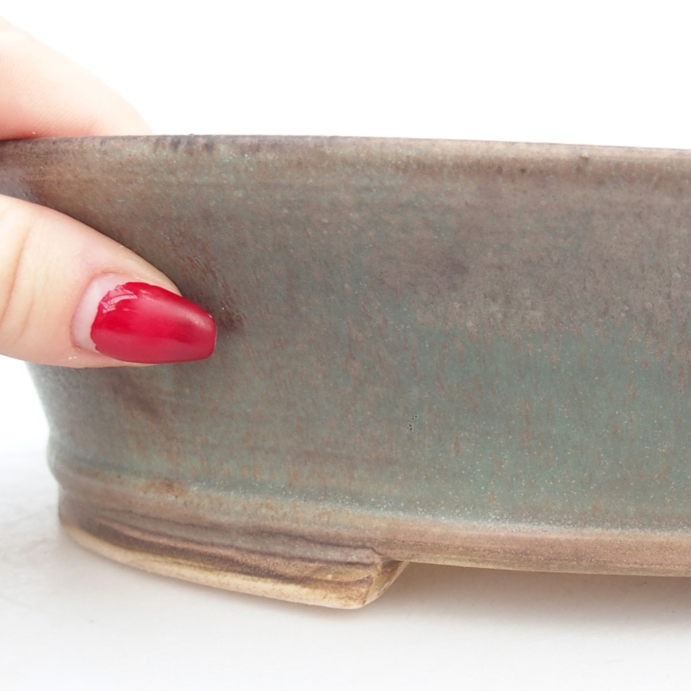 Bol à bonsaï en céramique 28 x 25 x 6 cm, vert