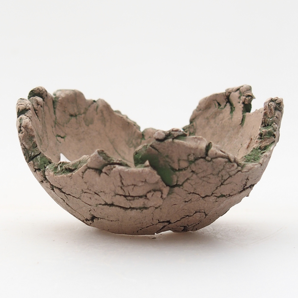 Coquille en céramique 7 x 7 x 4 cm , couleur verte