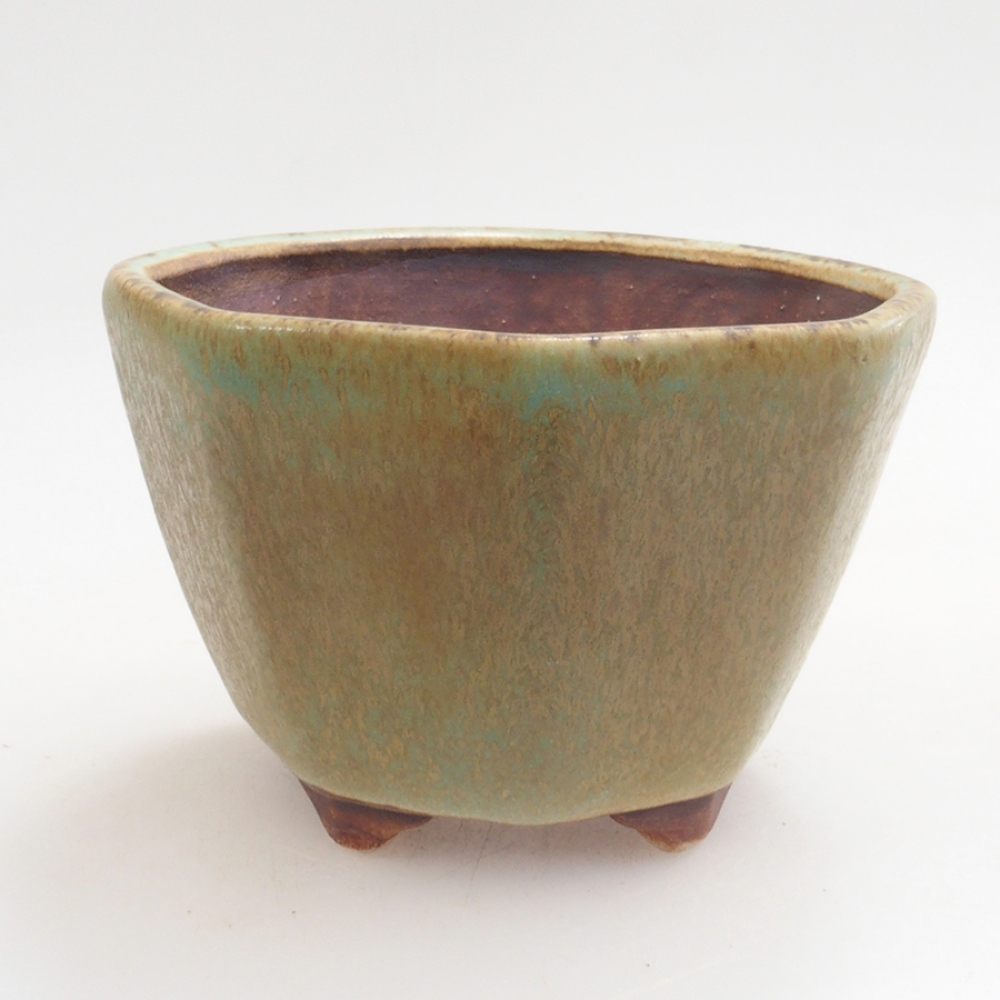 Bol à bonsaï en céramique 10 x 8,5 x 4 cm, brun