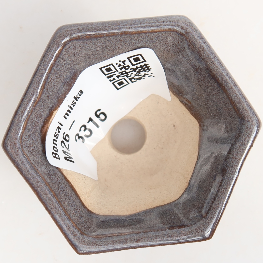 Pot à bonsaï en céramique, 5,5 x 5 x 3 cm, couleur grise