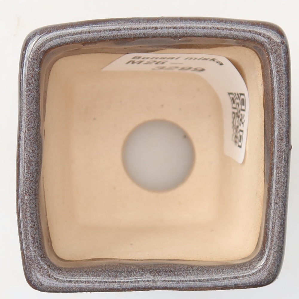 Pot à bonsaï en céramique 4,5 x 4,5 x 5 cm, couleur grise