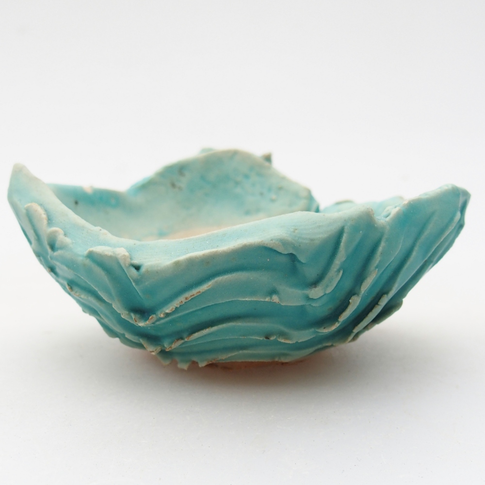 Coquille en céramique 8,5 x 8 x 4 cm , couleur bleue