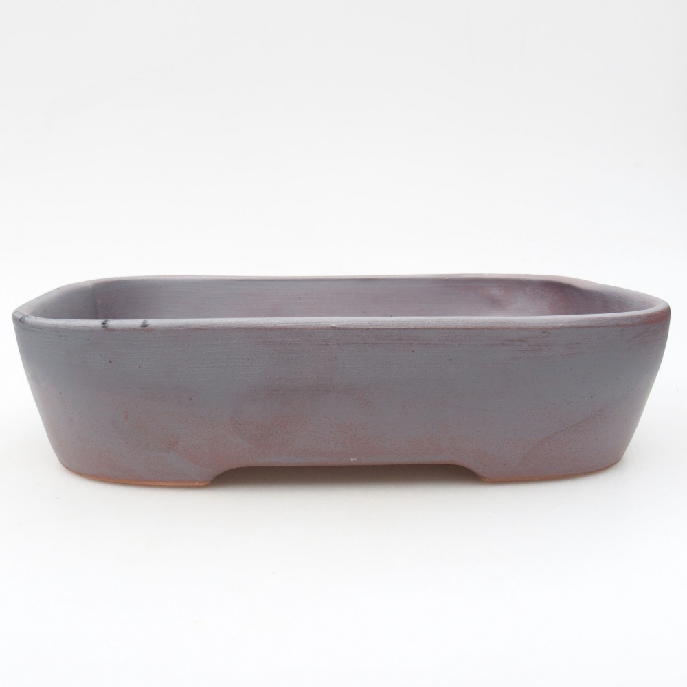 Bol à bonsaï en céramique 23 x 17,5 x 5,5 cm, couleur métal