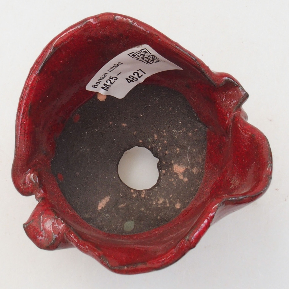 Coquille en céramique 8 x 8 x 7,5 cm , couleur rouge