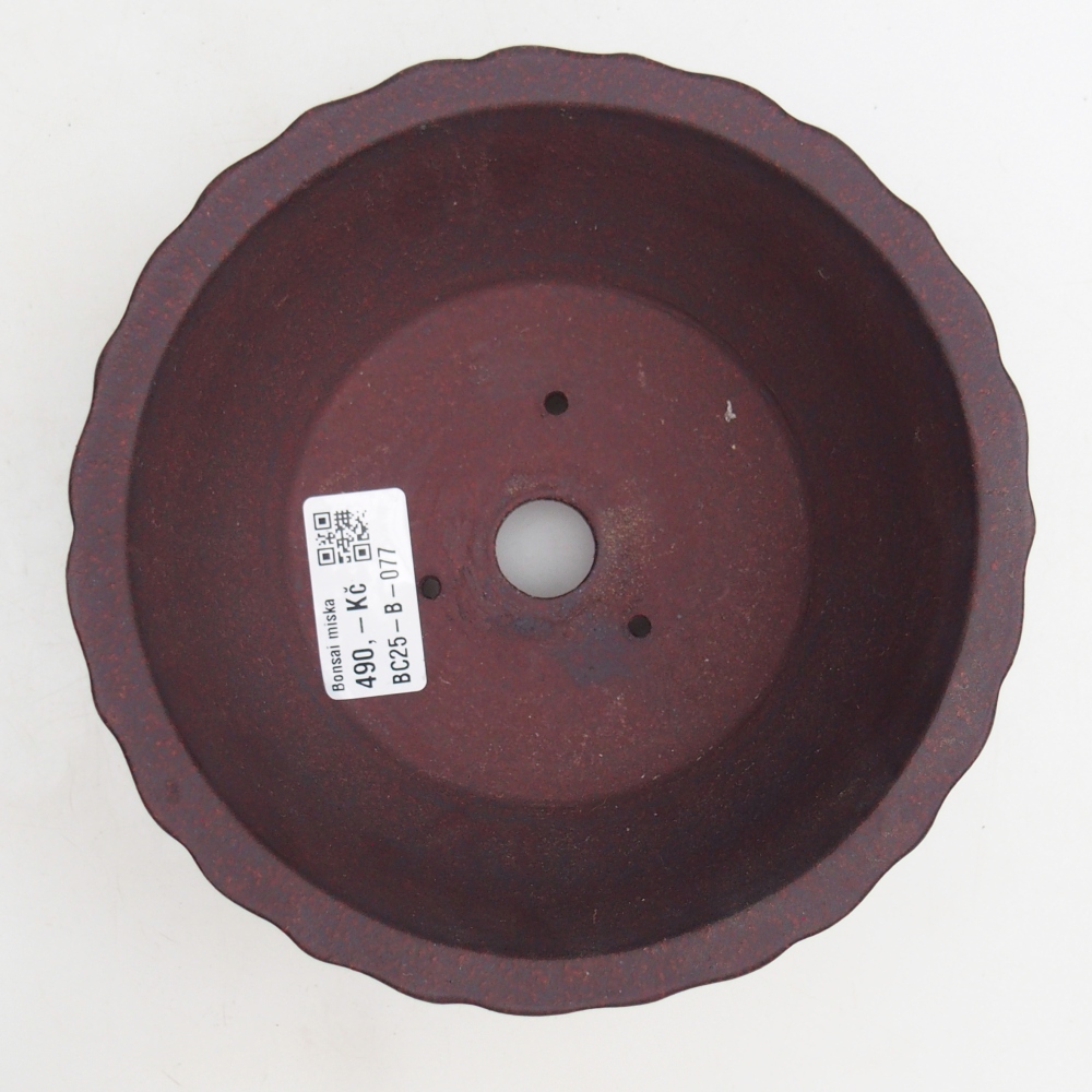 Bol à bonsaï en céramique 16 x 16 x 7 cm, brun