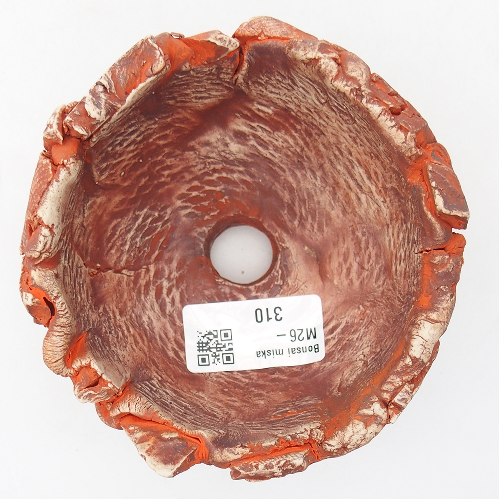 Coquille en céramique 11 x 11 x 6,5 cm , couleur orange