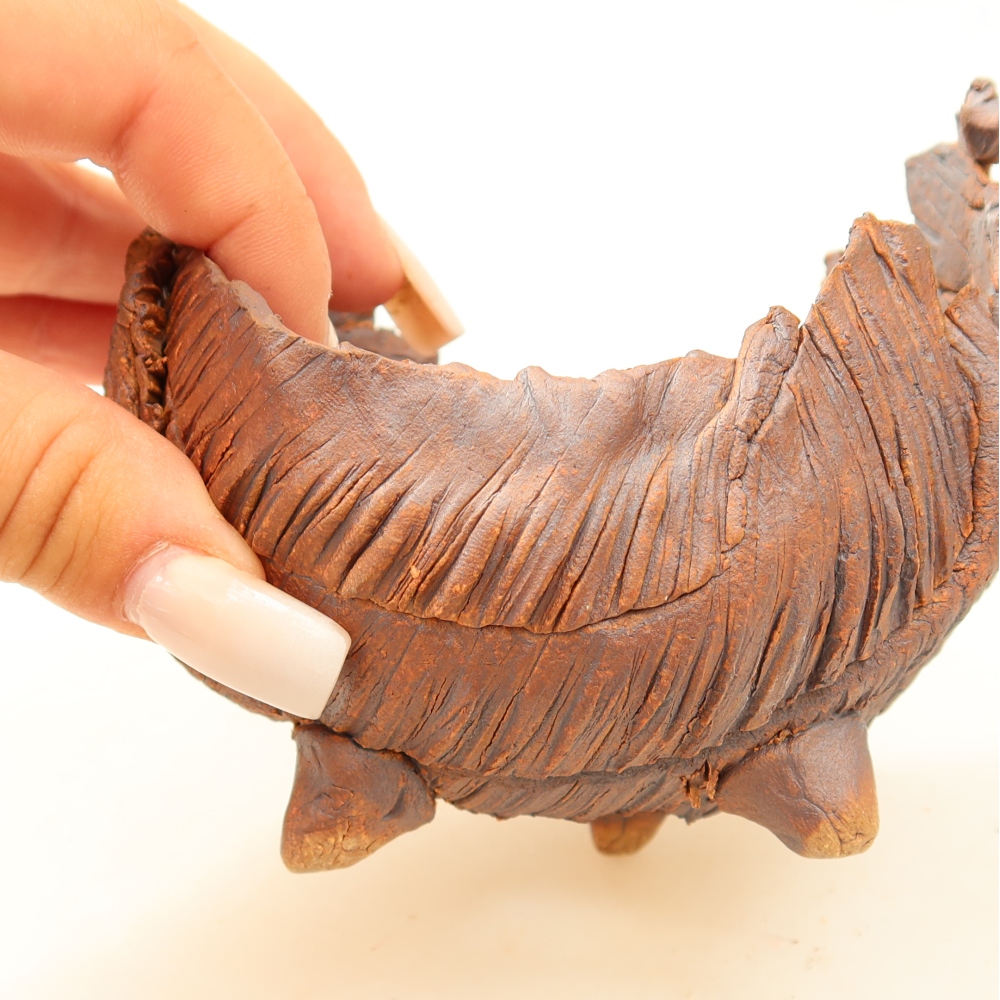Coquille en céramique  9,5 x 8,5 x 8,5 cm, couleur marron