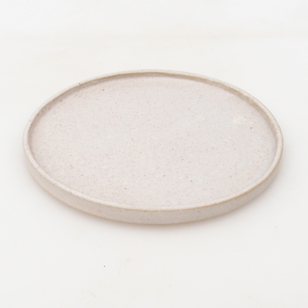 Console ronde pour bonsaïs D7-S - 16 x 16 x 1 cm - beige