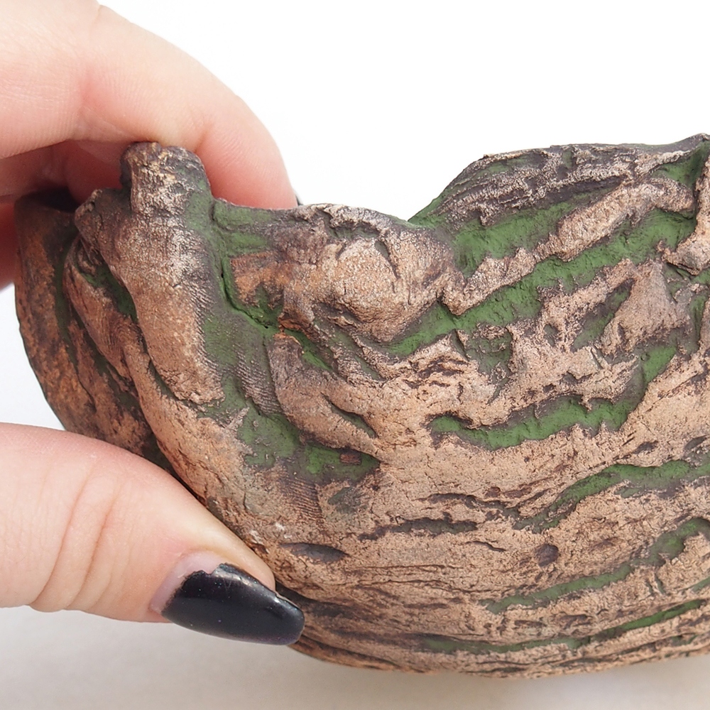 Coquille en céramique 15 x 14 x 7 cm , couleur verte