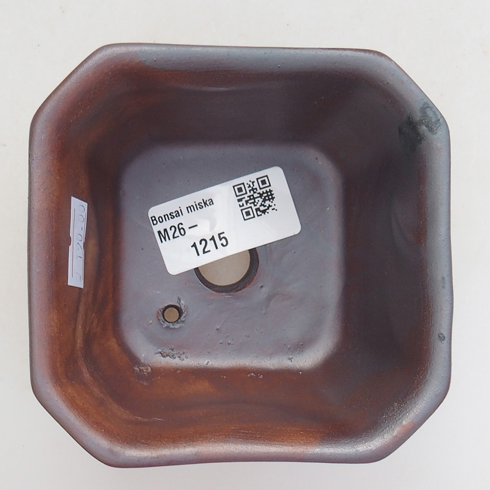 Bol à bonsaï en céramique 10 x 10 x 6 cm, couleur métal