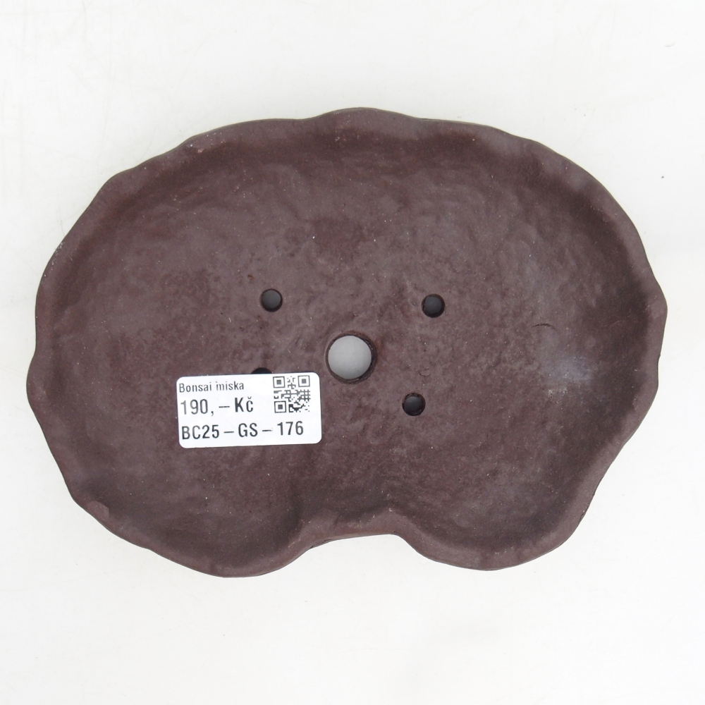 Coquille en céramique 17 x 12 x 3 cm , couleur marron