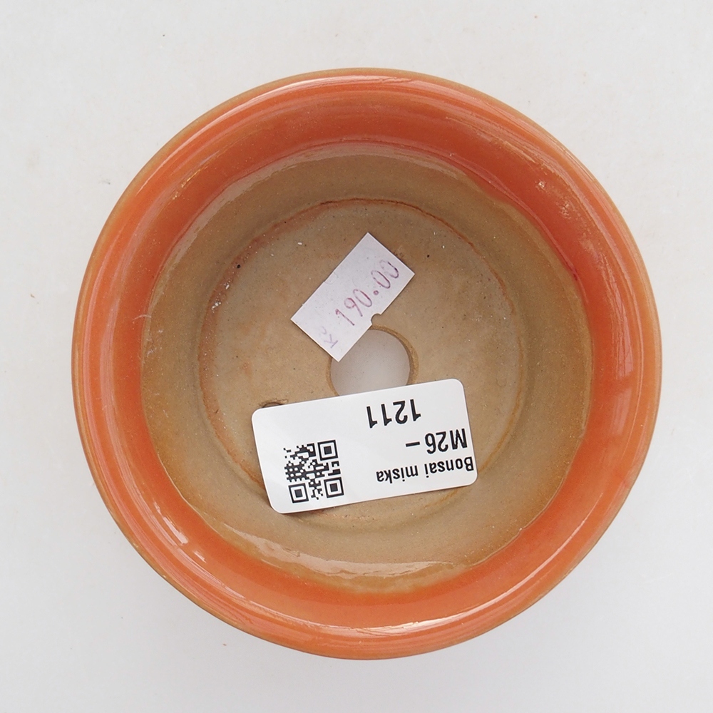 Bol à bonsaï en céramique 9 x 9 x 5 cm, orange