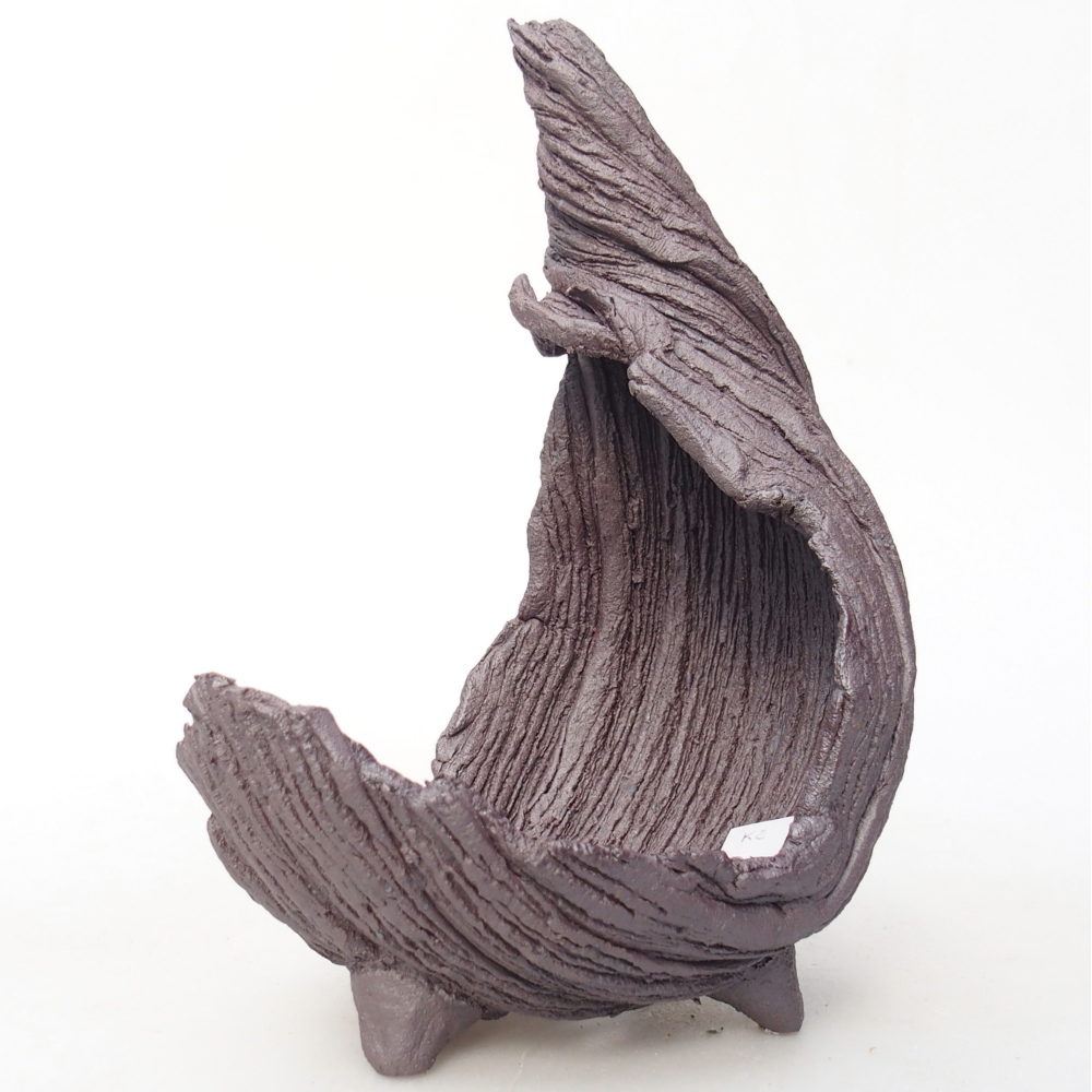 Coquille en céramique 10 x 7,5 x 14,5 cm , couleur métallique