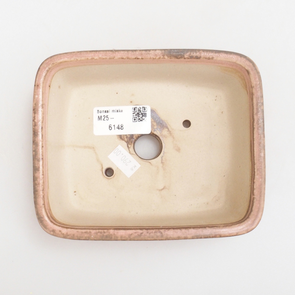 Bol à bonsaï en céramique 10 x 8,5 x 4 cm, brun