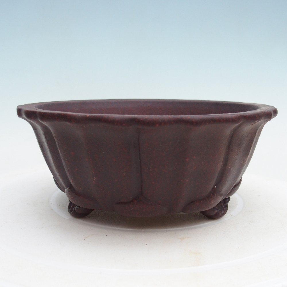 Bol à bonsaï en céramique 16 x 16 x 7 cm, brun