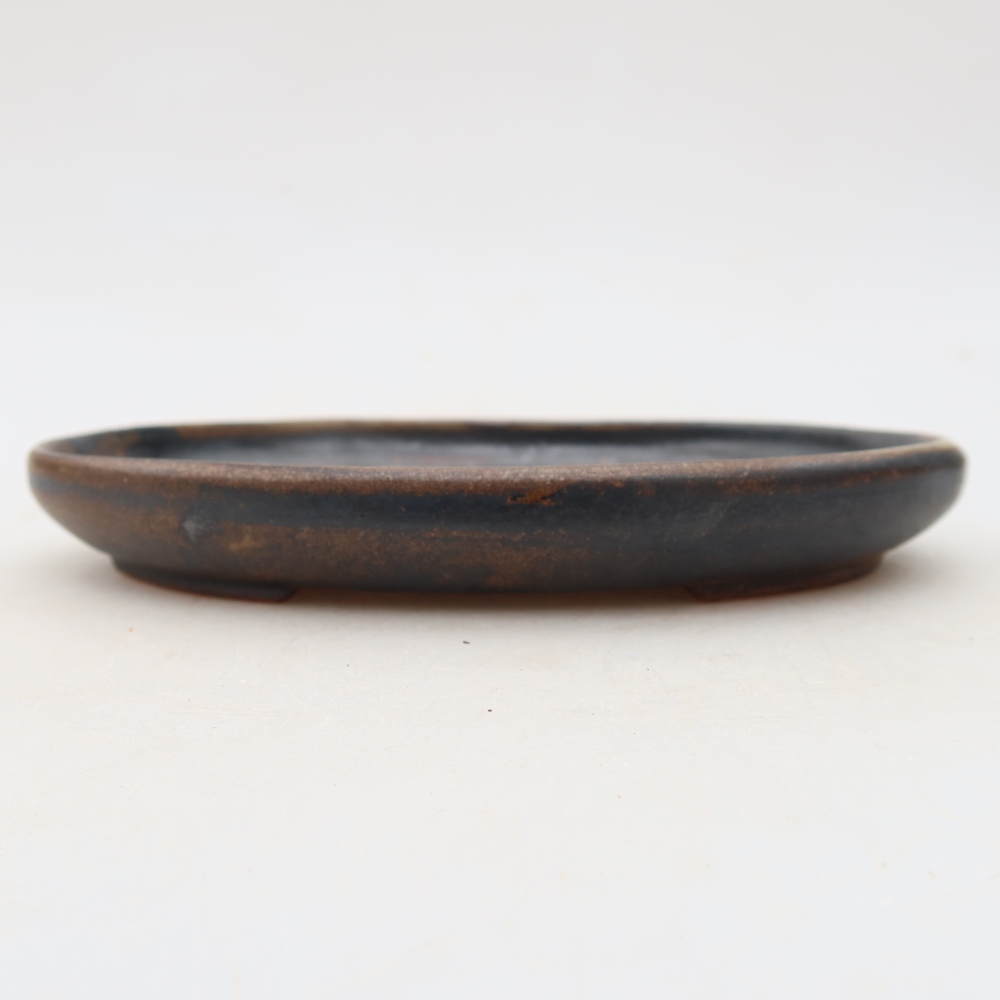 Pot à bonsaï en céramique 17 x 12 x 2,5 cm, couleur marron