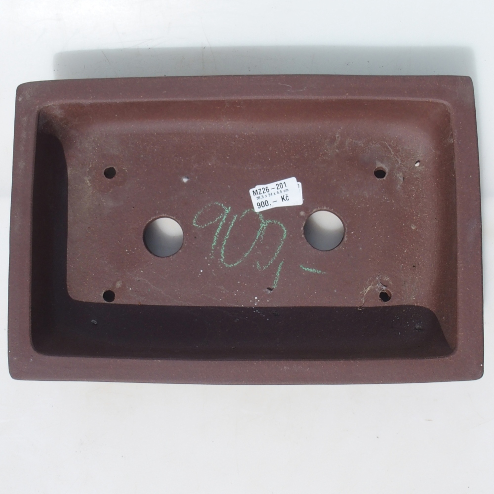 Bol pour bonsaï 36,5 x 24 x 6,5 cm bouleau brun