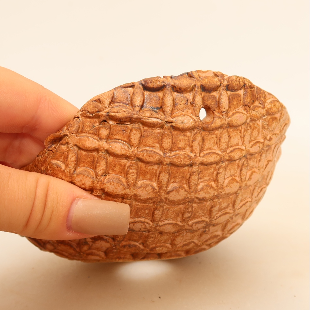 Coquille en céramique pour kokedama, 12 x 12 x 7 cm, couleur rose