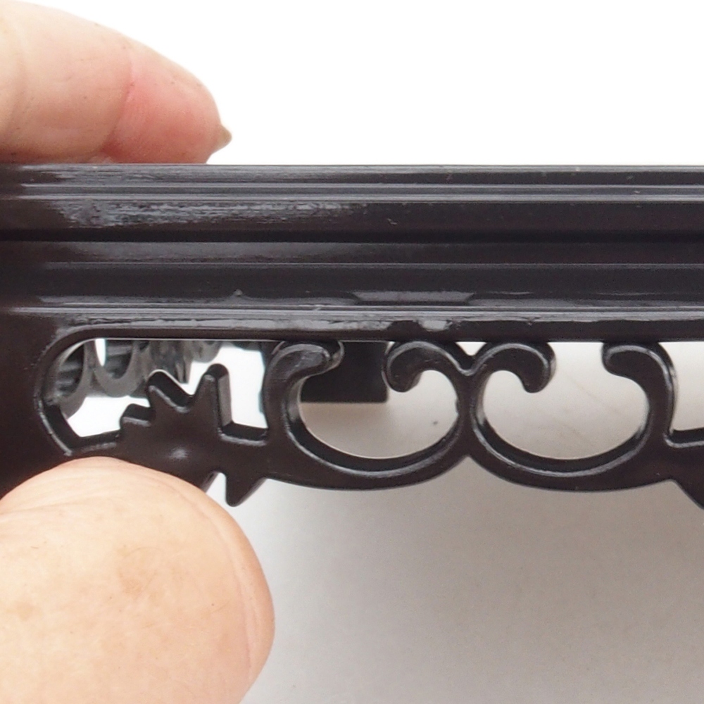 Table de bonsaï en plastique rectangle 27 x 17,5 x 4 cm, noir