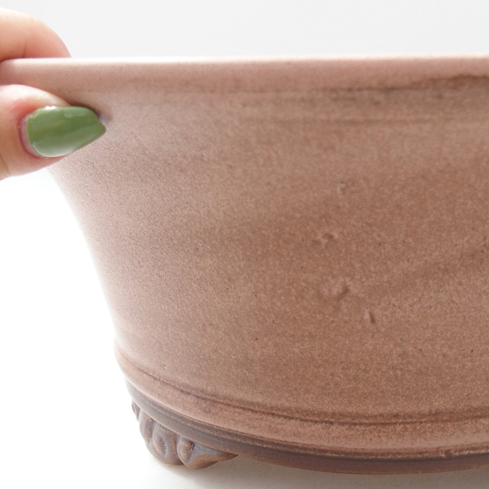 Bol à bonsaï en céramique 29 x 29 x 12 cm, rose