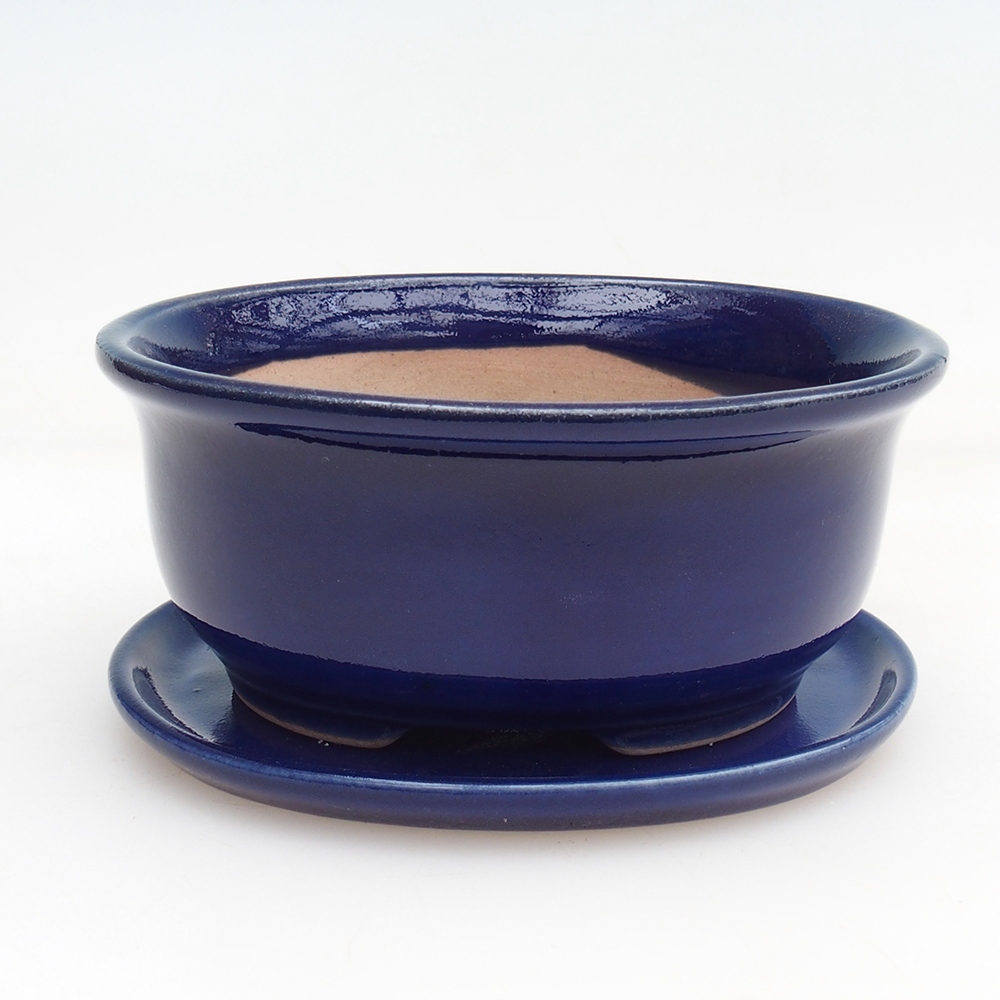 Bol bonsaï + soucoupe H11 - 11,5 x 10 x 4 cm - vert