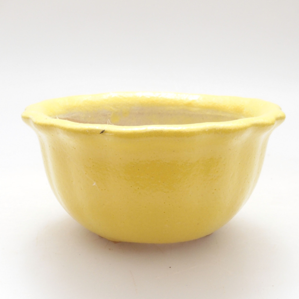 Bol à bonsaï en céramique 7 x 3 x 3,5 cm, jaune
