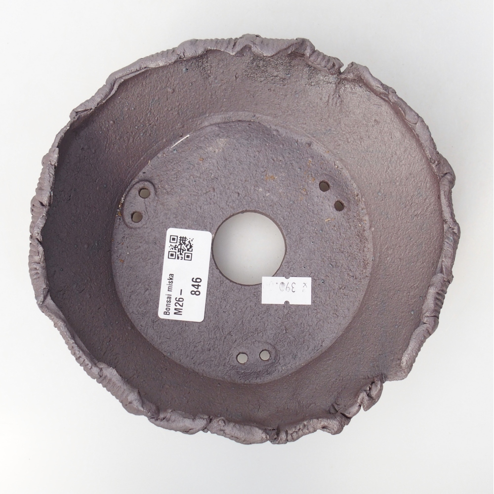 Bol à bonsaï en céramique 17 x 16 x 6 cm, couleur métal