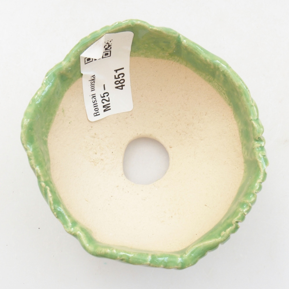 Coquille en céramique 7,5 x 7 x 4,5 cm , couleur verte