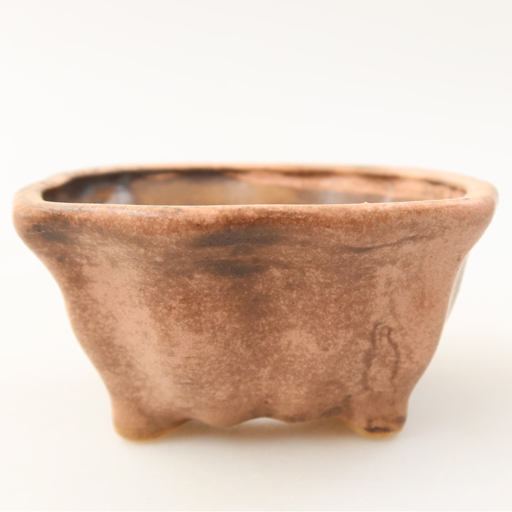 Pot à bonsaï en céramique 7,5 x 7 x 3,5 cm, couleur rose