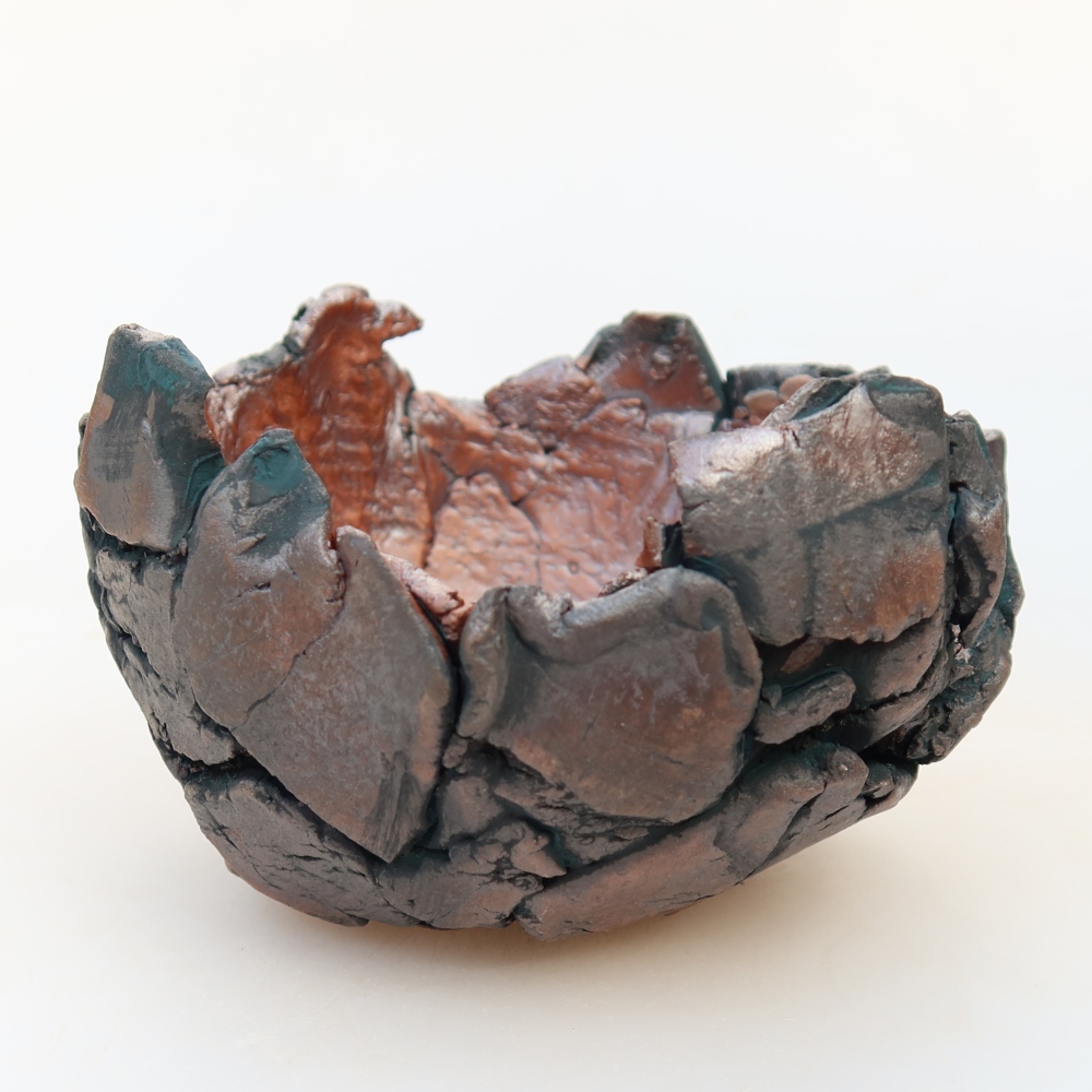 Coquille en céramique  10,5 x 10,5 x 7 cm, couleur verte
