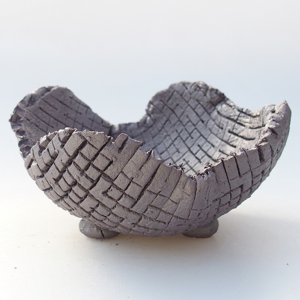 Coquille en céramique 13 x 12,5 x 7,5 cm , couleur métallique