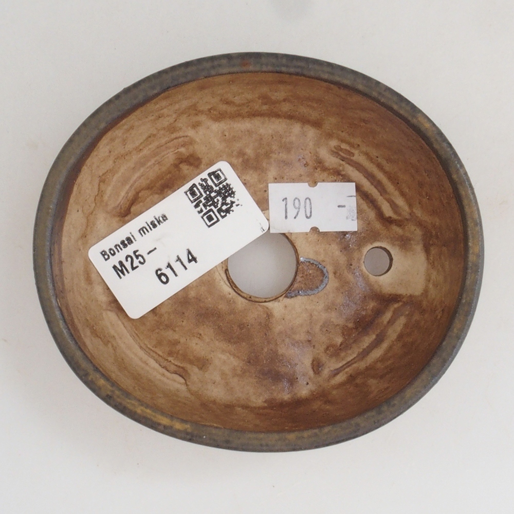 Bol à bonsaï en céramique 10 x 8,5 x 4 cm, brun