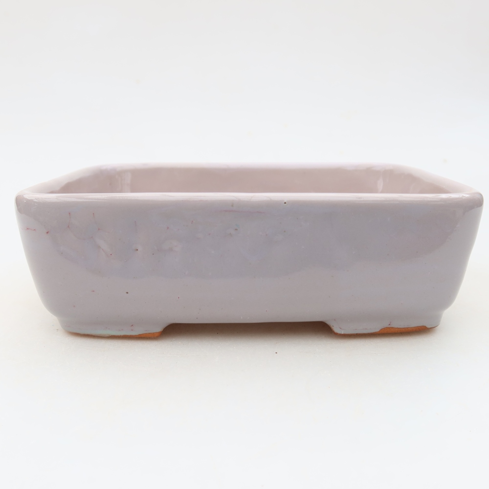 Pot à bonsaï en céramique 15 x 12,5 x 4,5 cm, couleur violette