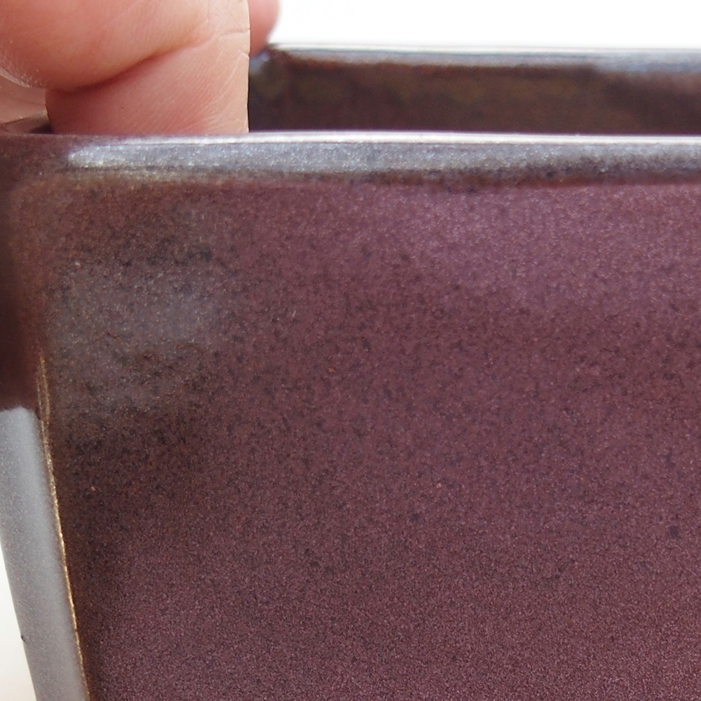 Bol à bonsaï en céramique 9 x 9 x 7 cm, brun