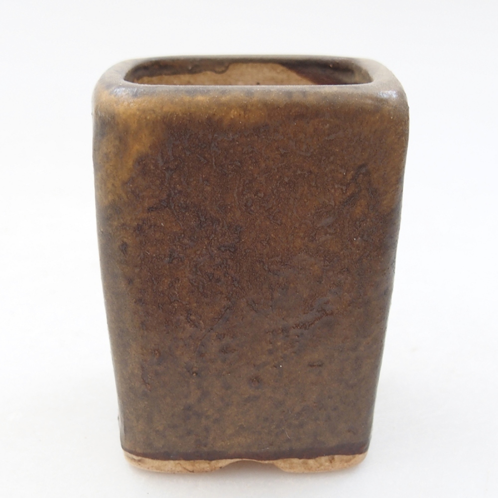 Bol à bonsaï en céramique 5 x 5 x 6,5 cm, brun