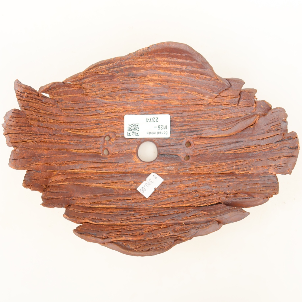 Coquille en céramique  21,5 x 16,5 x 8 cm, couleur marron