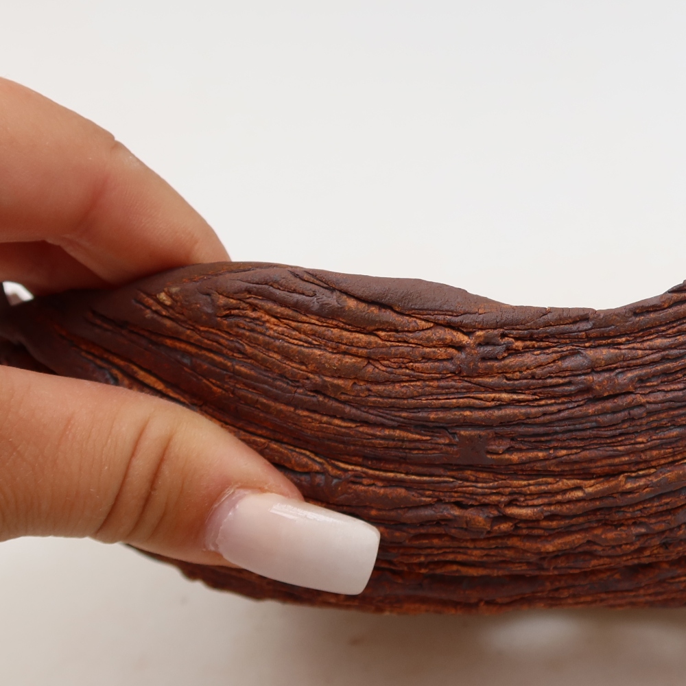 Coquille en céramique  20 x 17 x 7,5 cm, couleur marron