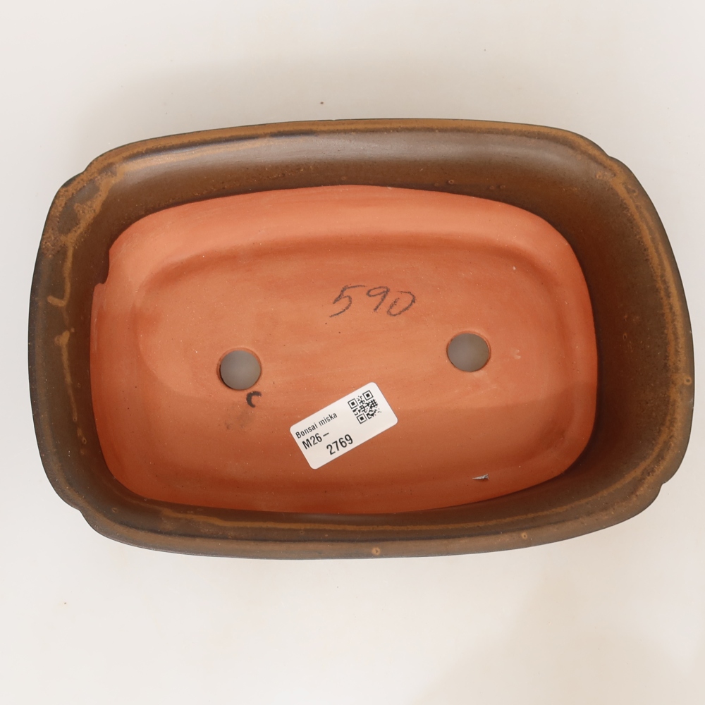 Bol en céramique  24 x 17 x 6 cm, couleur marron