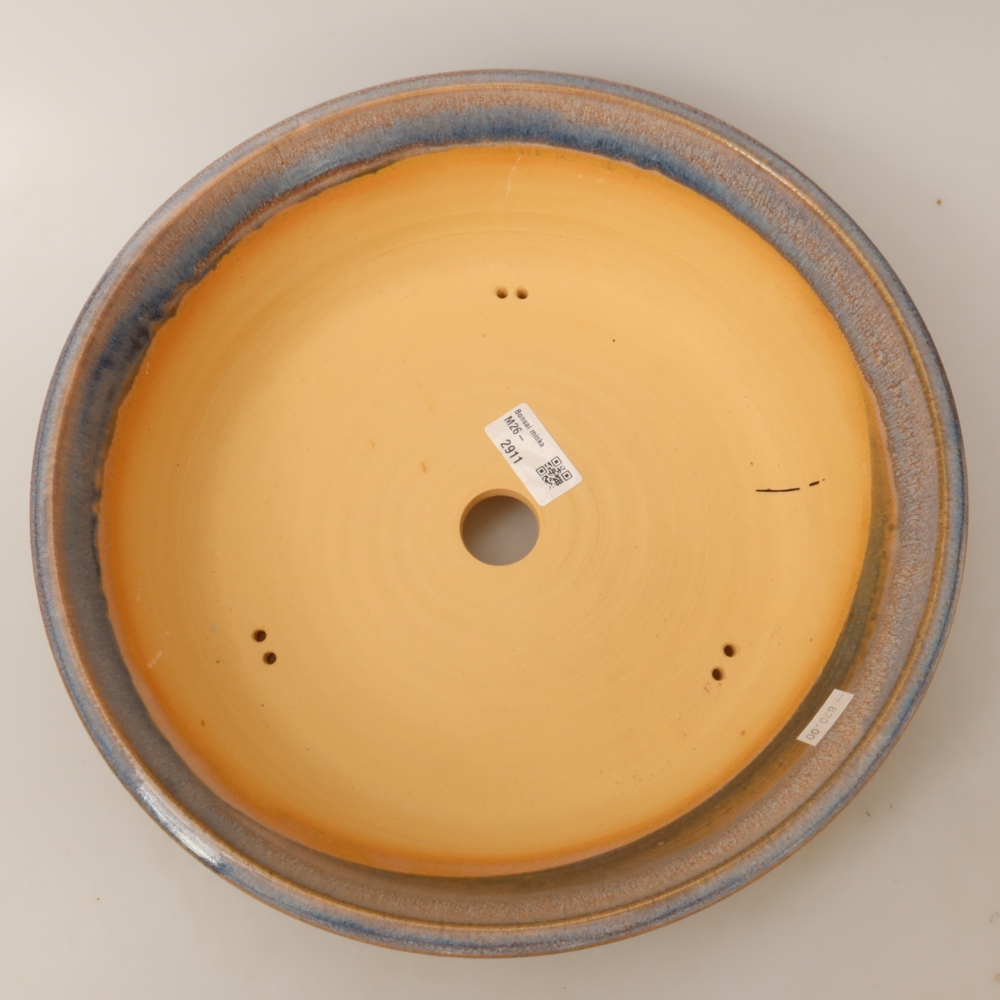 Pot à bonsaï en céramique 31 x 31 x 8 cm, couleur bleue