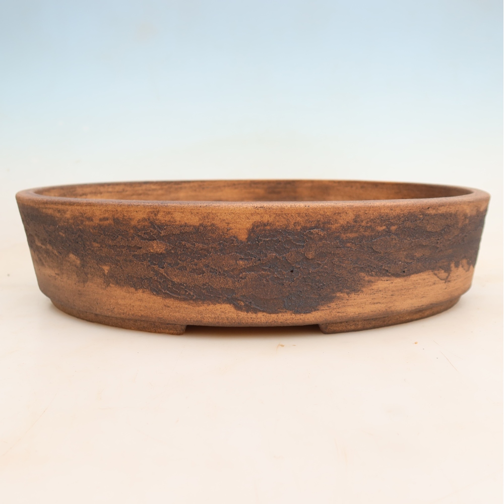 Pot à bonsaï en céramique 37 x 30,5 x 8 cm, couleur marron