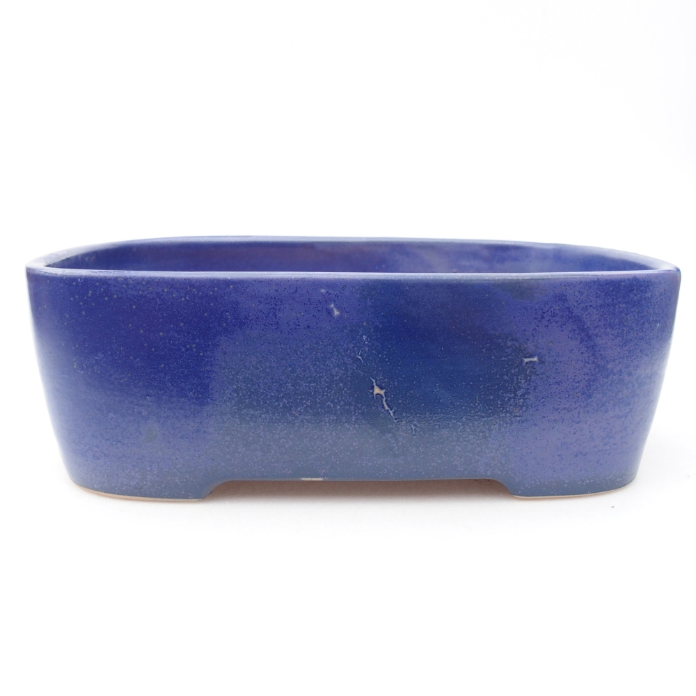 Bol à bonsaï en céramique 23 x 18 x 7,5 cm, couleur bleu