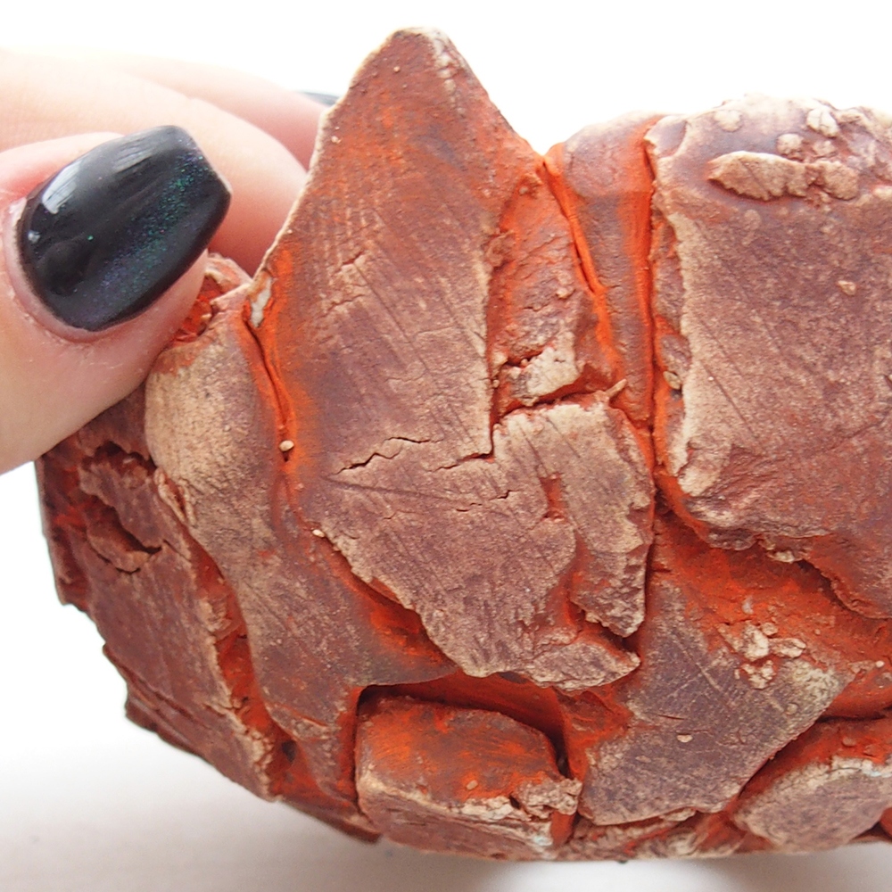 Coquille en céramique 11 x 11 x 6,5 cm , couleur orange