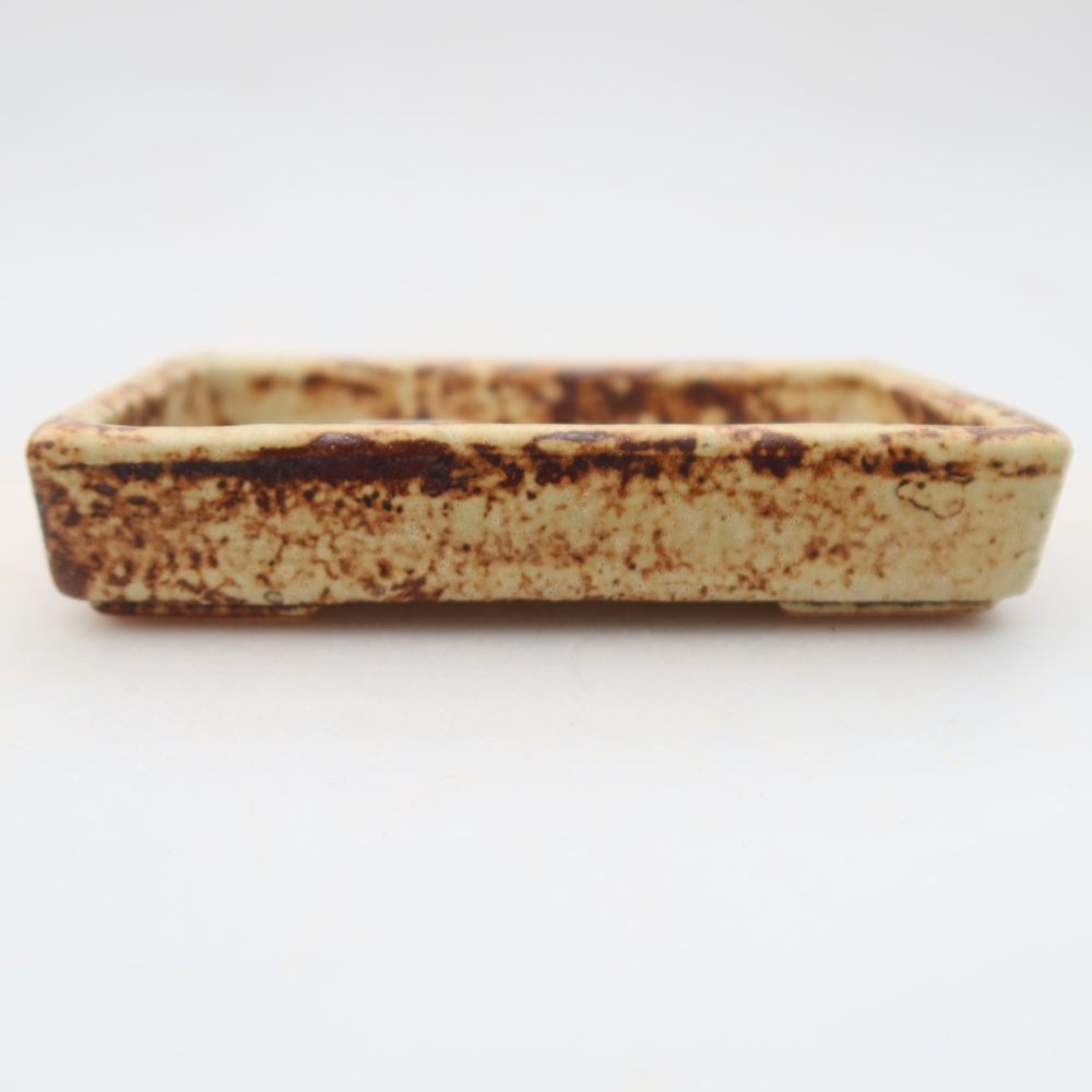 Bol à bonsaï en céramique 10 x 7 x 2 cm, couleur beige