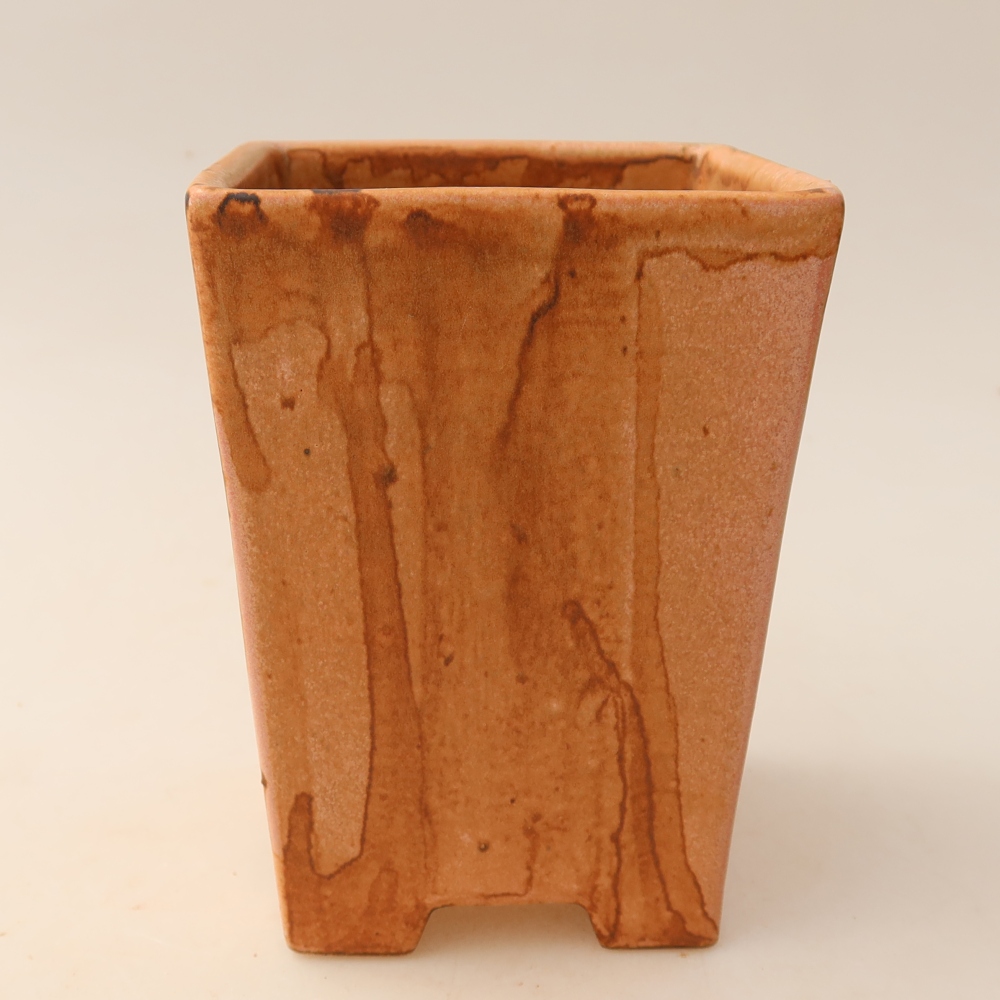 Pot à bonsaï en céramique 9 x 9 x 12,5 cm, couleur rose