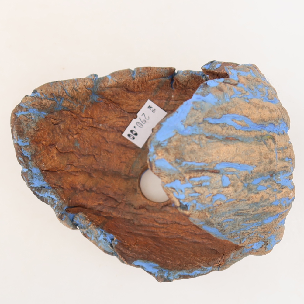 Coquille en céramique  11 x 10 x 11,5 cm, couleur bleue