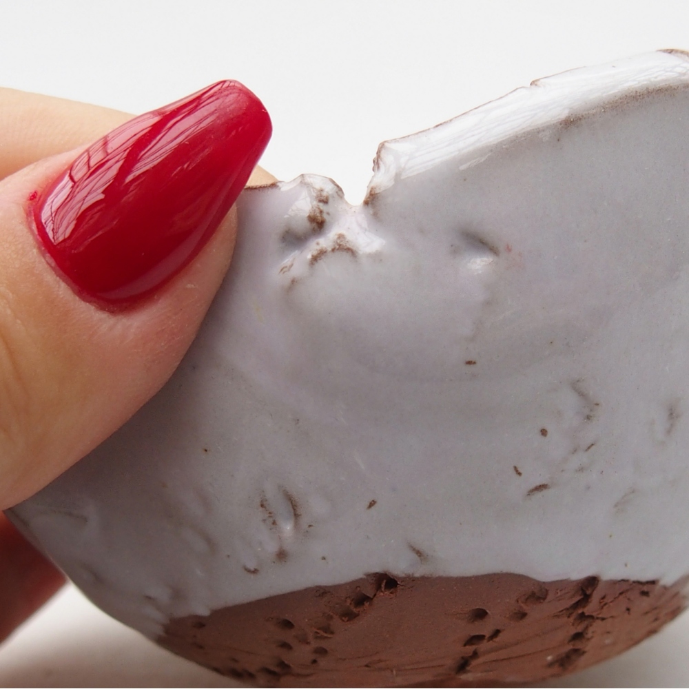 Coquille en céramique 9 x 8 x 5 cm , couleur blanche